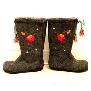 Report Mid Calf Gray Boots